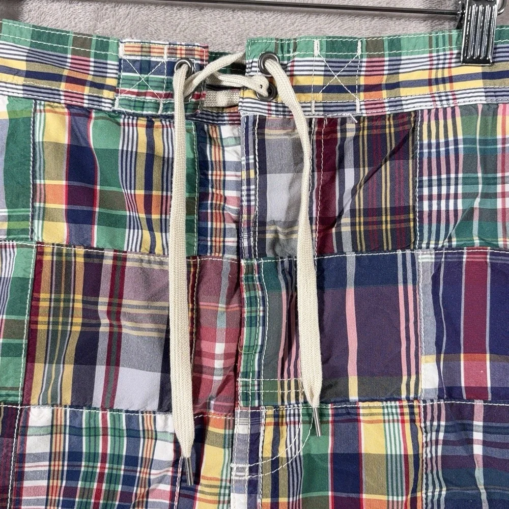 Polo Ralph Lauren Madras Plaid Swim Shorts Mens XLT Big Multicolor Trunks